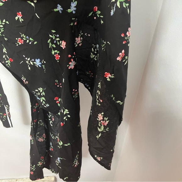 H & M Divided Long Floral Button Down Dress/ Long Shirt With Long Sleeves Size S - Picture 2 of 13